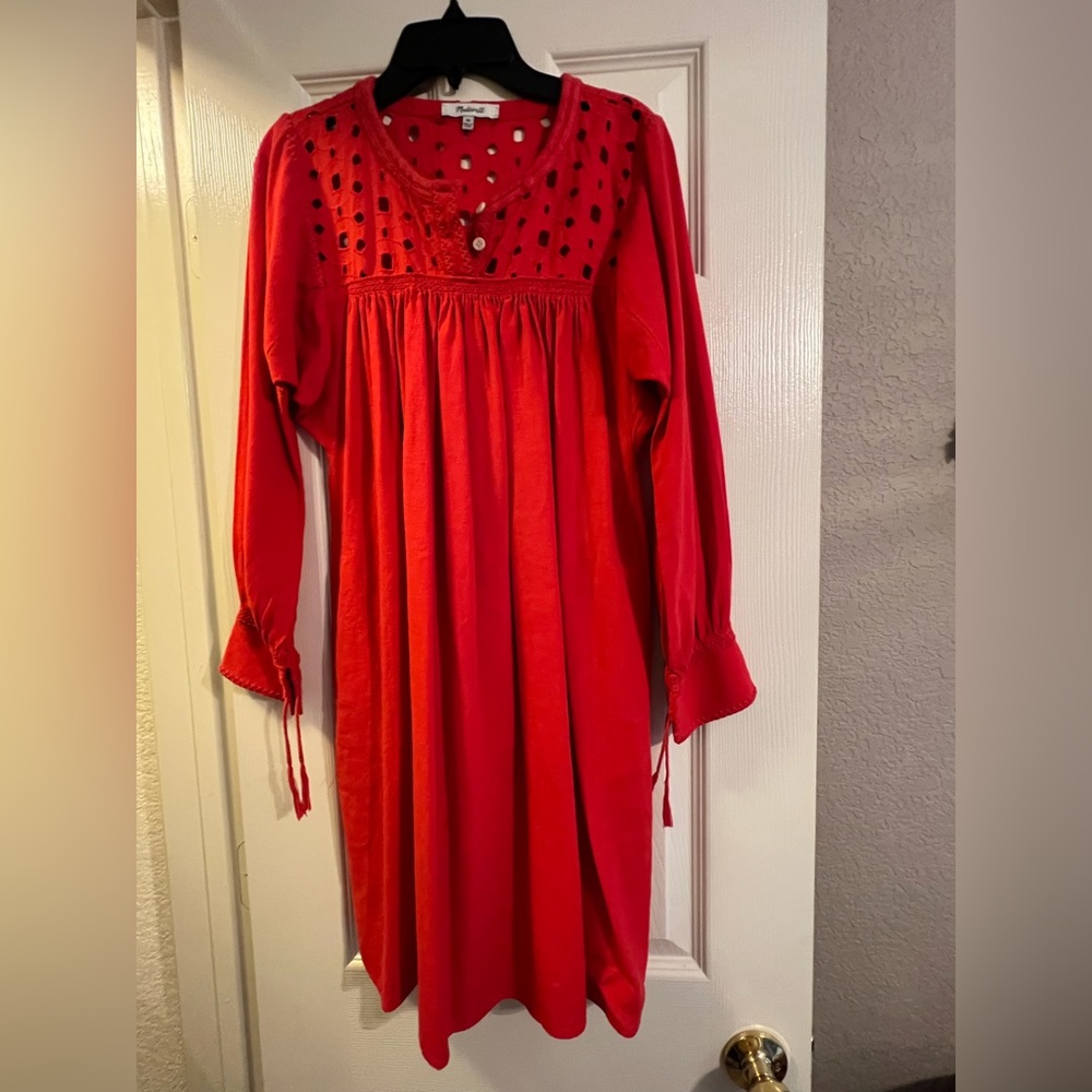 MADEWELL Bohemian Red Dress Size XS